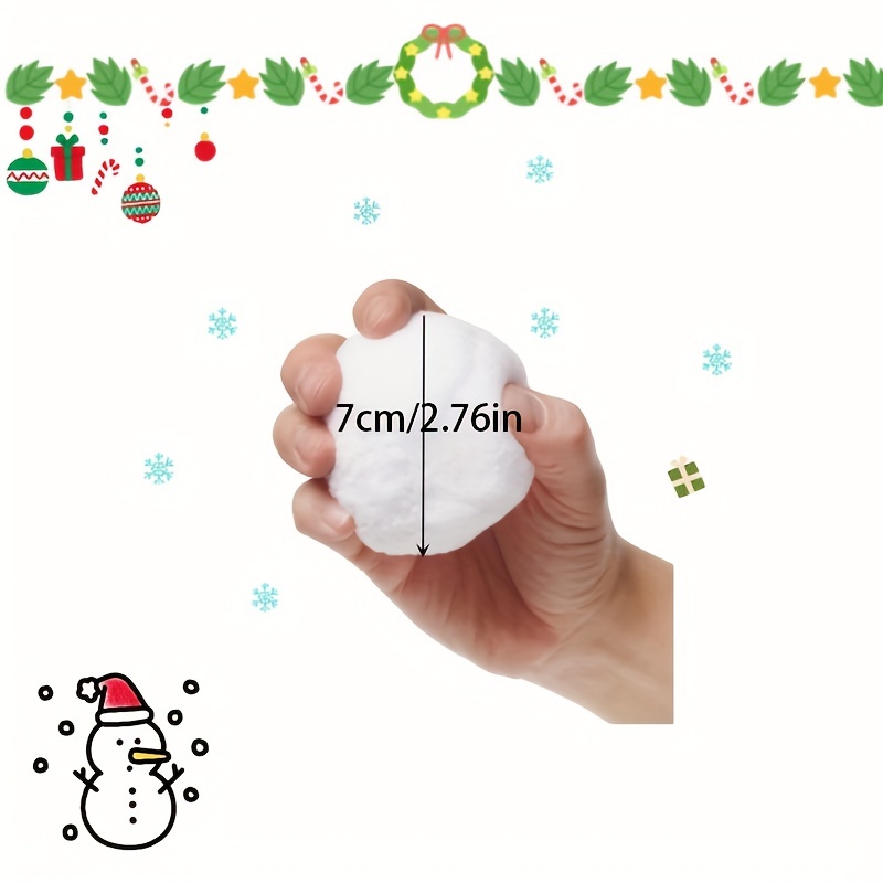 Fake Christmas Snowball Indoor Snowball Fight Toy Winter Wonderland 40pcs  Artificial Cotton Snowballs for Indoor for