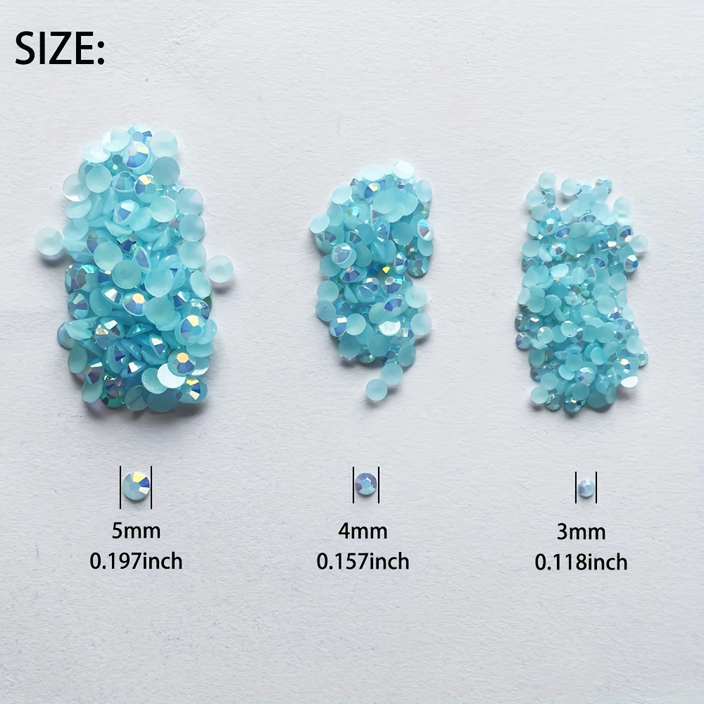 Light Blue Rhinestones 3mm - 5mm You pick Size
