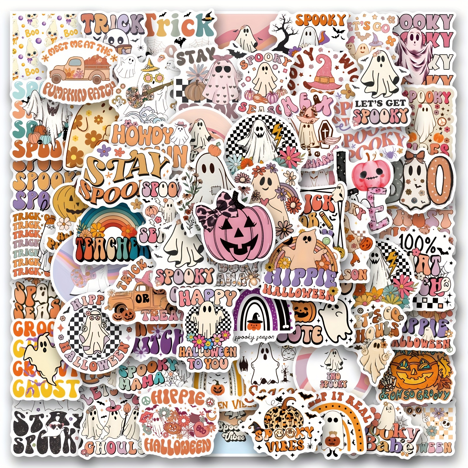 Mixed Witch Stickers 50Pcs Boho Halloween Decals Wholesale sticker supplier  