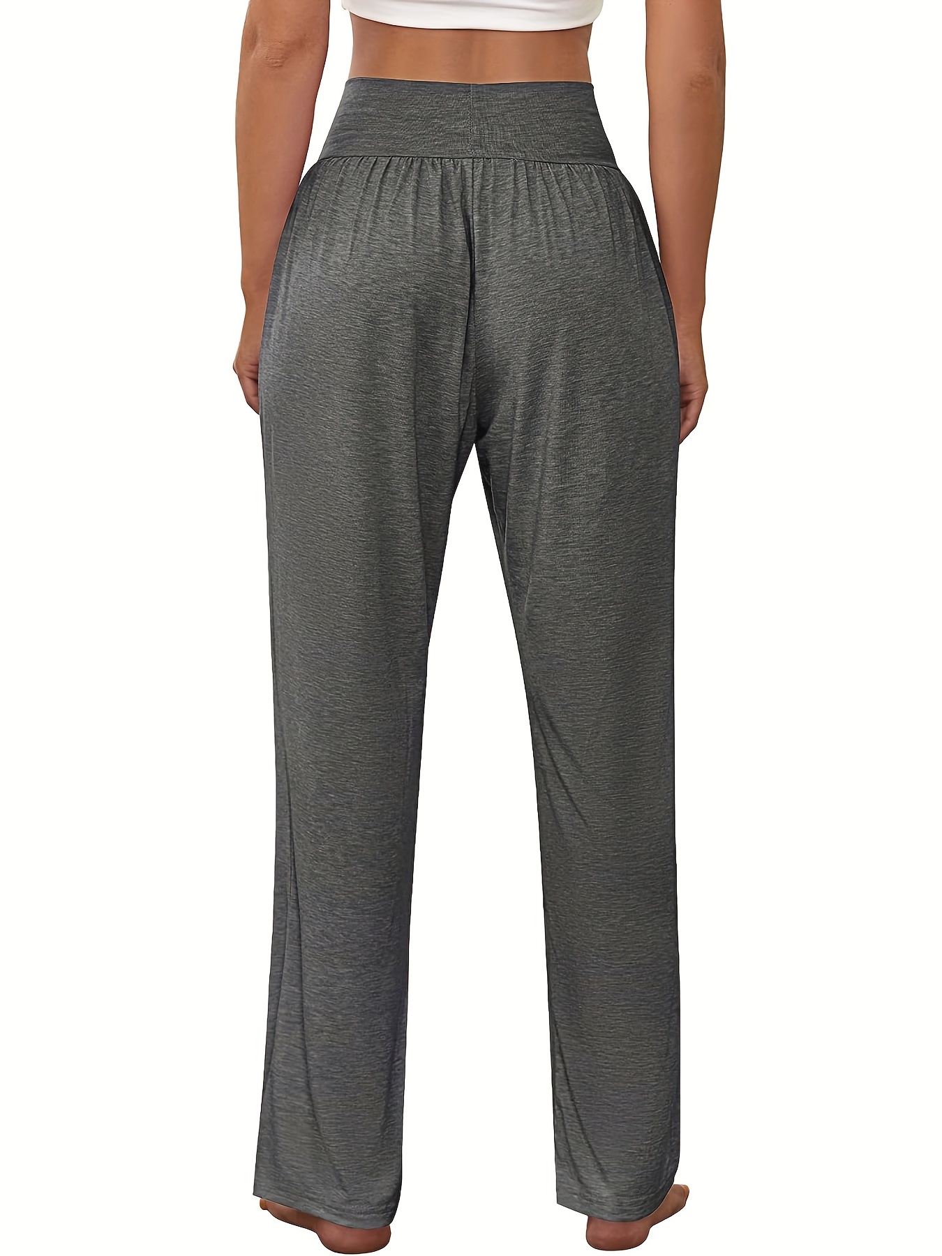 NEW yoga pants Tek Gear Shape stretch wide leg gray L polyester