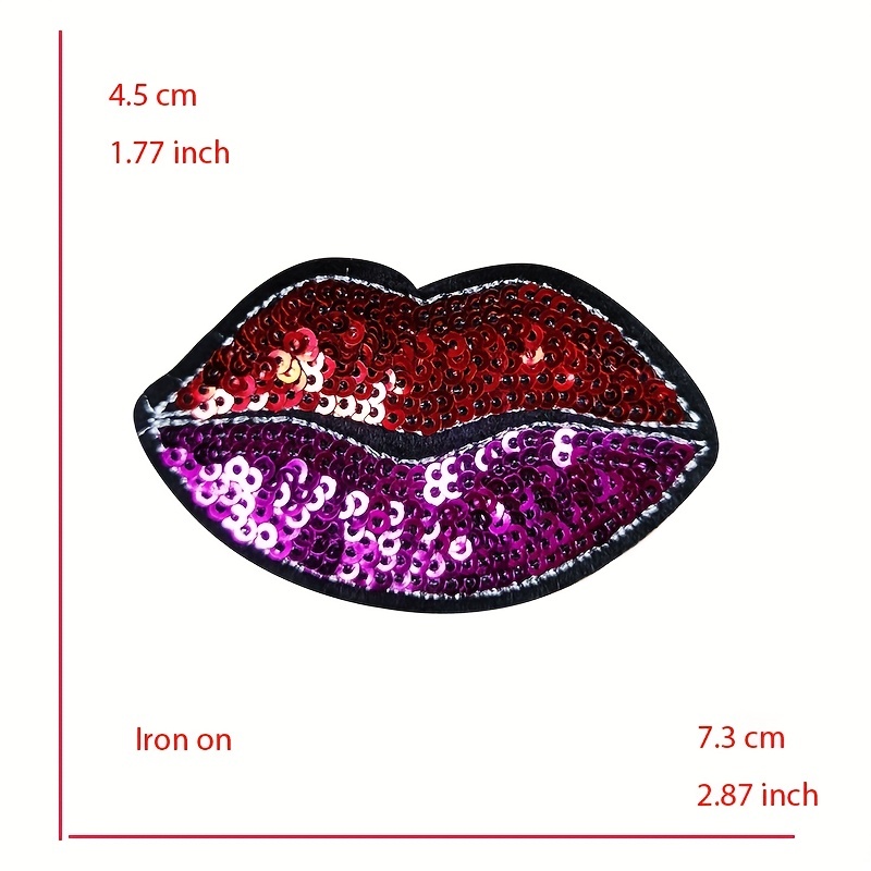 Iron On Heart Patch Sequin Patches Embroidered Badge Applique Patch For  Clothing Jeans T-shirt - Temu