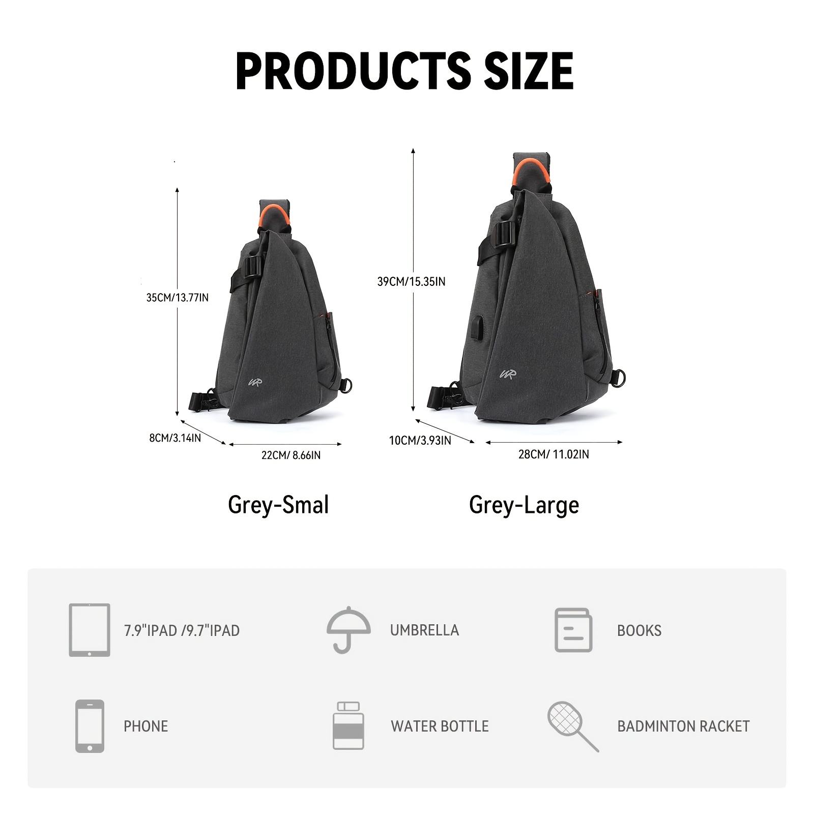 Anti-theft Crossbody Sling Bag For Men Small Backpack One Shoulder Bag  Chest Bag Sling Water Resistant Backpack - Temu