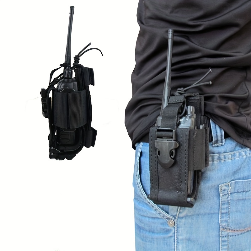 

Radio Holster - Molle Compatible Walkie Talkie Holder For Duty Belt And Vest - Ideal For Law Enforcement And Use