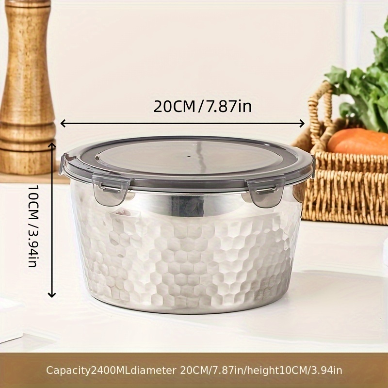 304 Stainless Steel Lunch Box Vegetable Fruit Salad Storage