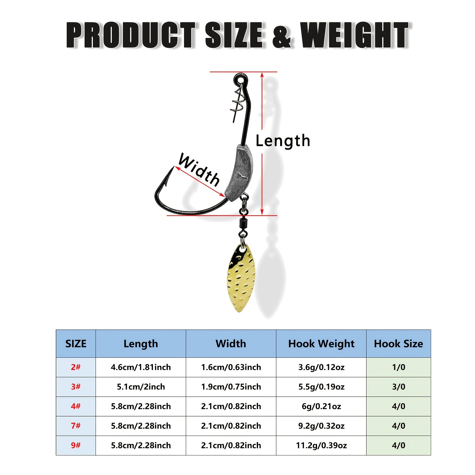 Weighted Bait Hooks Underspin Lure Hook Twistlock Weighted - Temu Canada