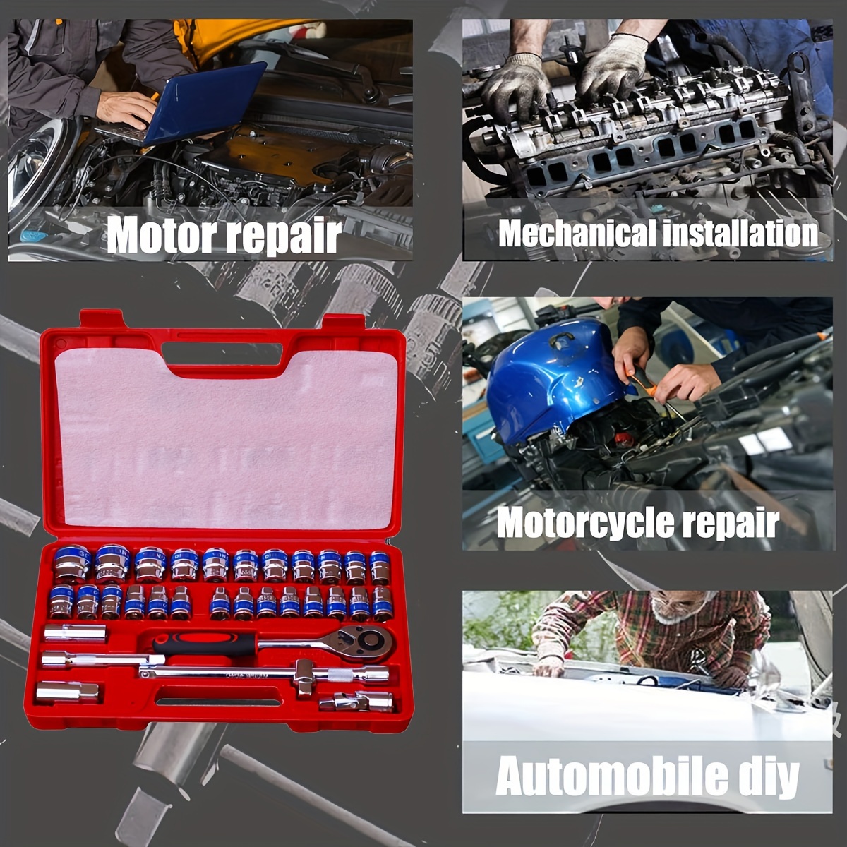 322PCS Set Di Utensili Meccanici Kit 6 Punti Presa Cricchetto - Foto 2