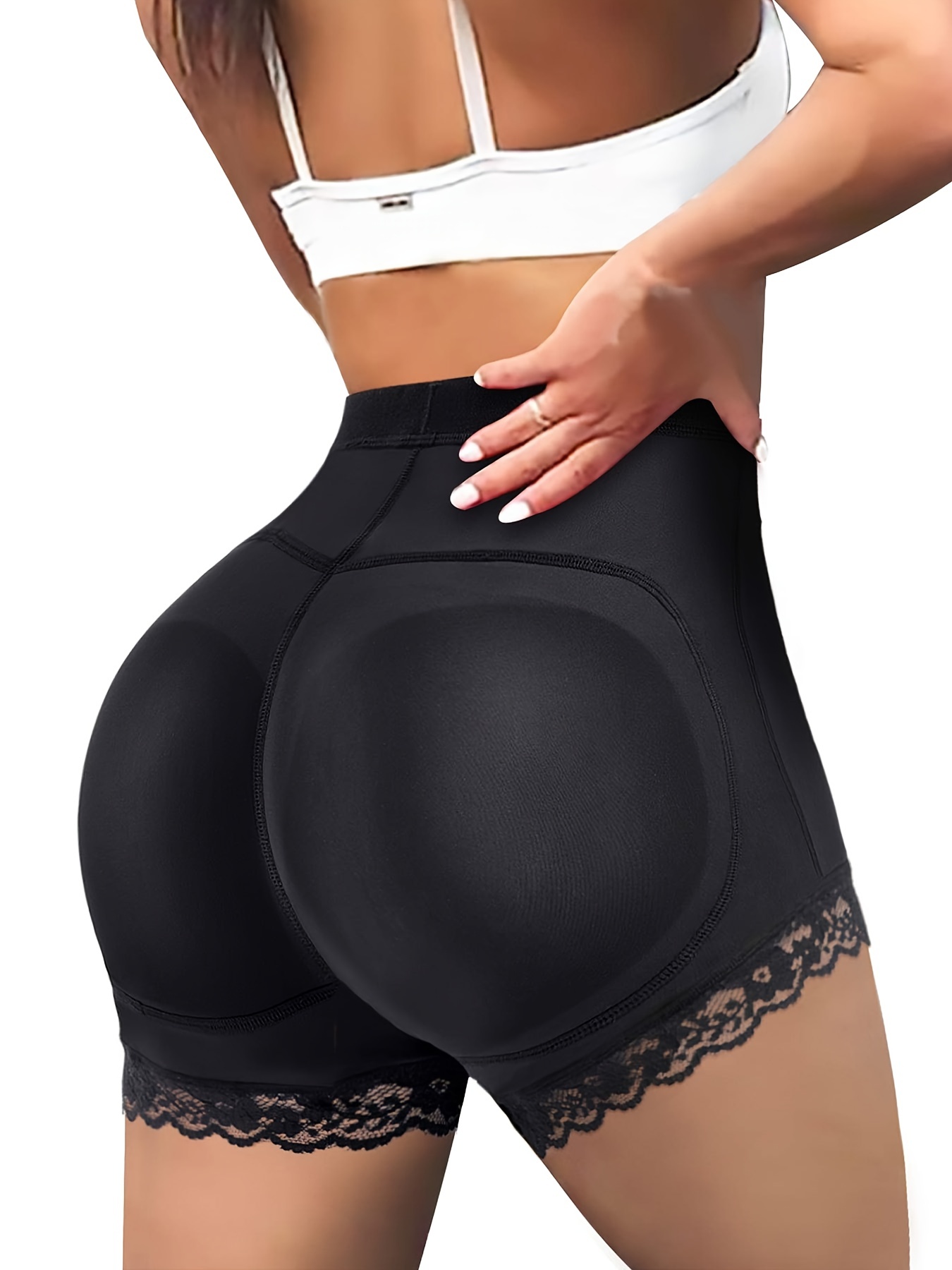 Women's Buttock Shapewear Padded Boyshort Panties Solid - Temu