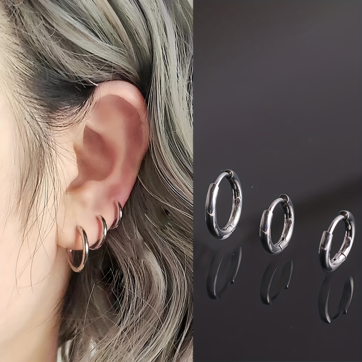 Bex Stainless Steel Stud Earring With Ear Nuts/earring - Temu