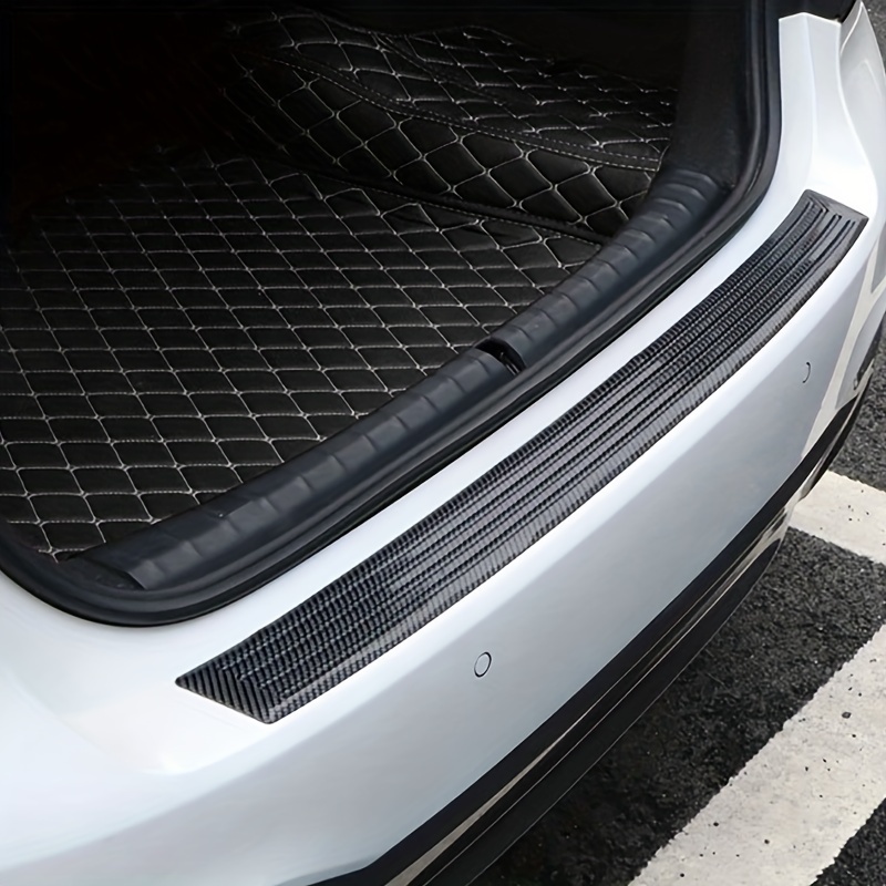 1x Black Car Rear Bumper Protector Trim Strip Trunk Sill Guard Scratch Pad  Cover