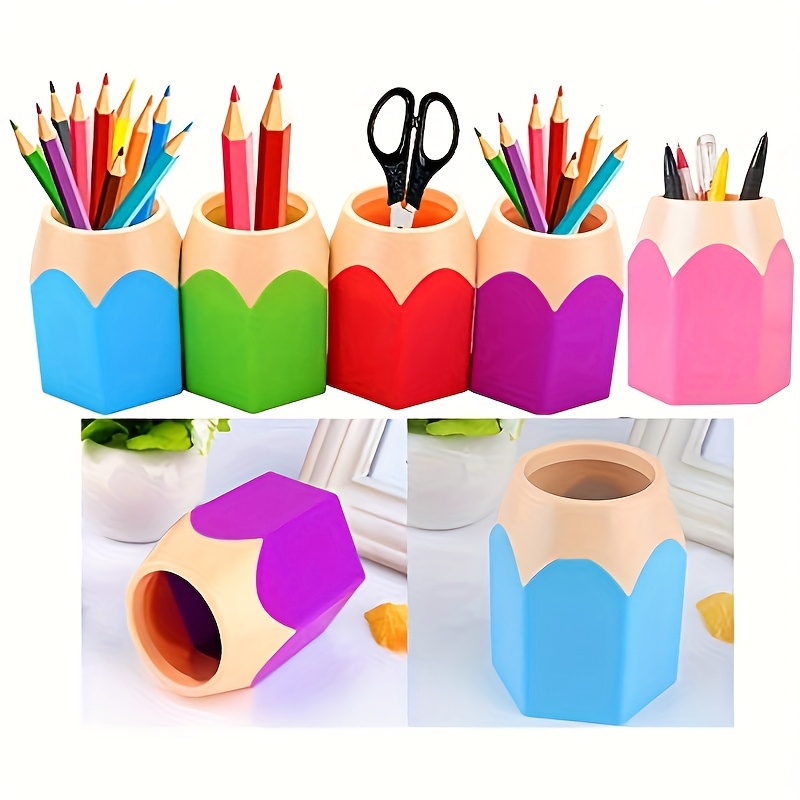  Sharp Dull Pencil Holder, Handmade Pencil Shaped Pen Holder,  Cute Funny Pencil Storage Organizer Pencil Container Dispenser, Cool  Stationery Rack Desktop Decor,For Home, Office, School (Orange) : Office  Products