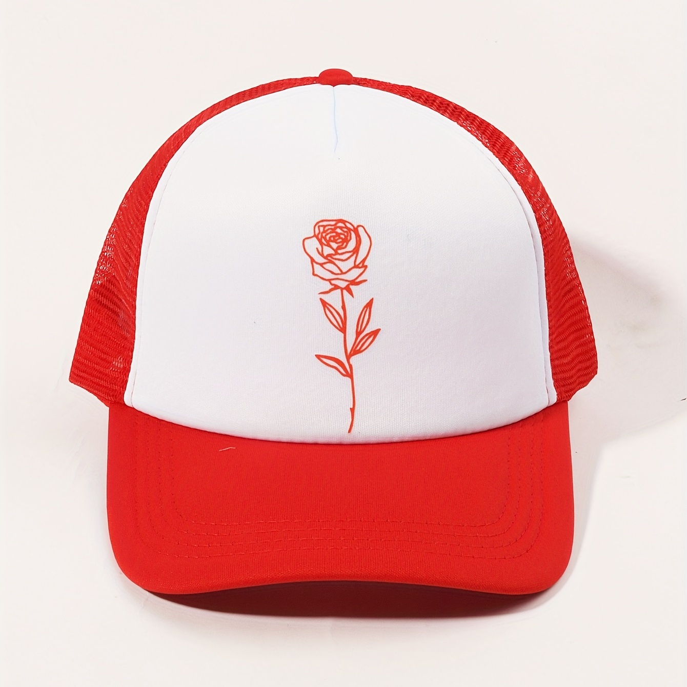 Gorra Roja De Beisbol - Temu