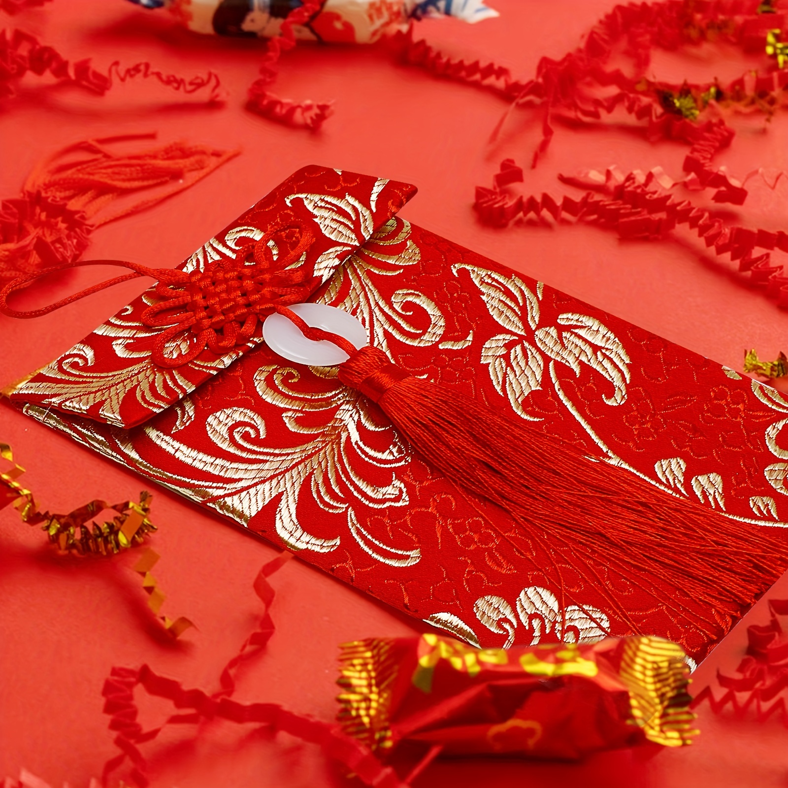 12PCS Chinese Red Envelopes for Wedding, Lucky Money Gift Pockets with  Dragon&Phoenix Pattern