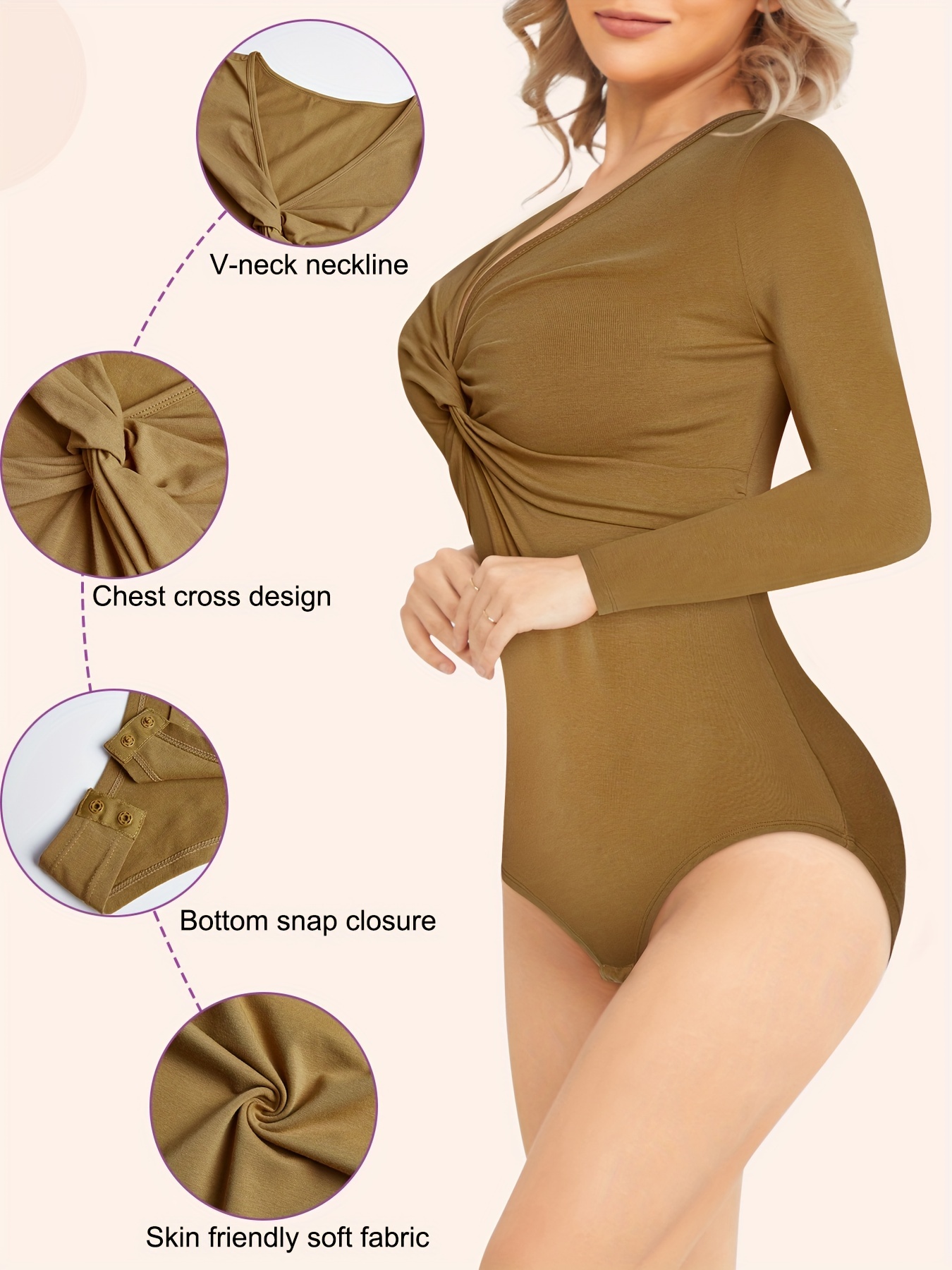 Women Bodysuit Shapewear Abdomen Slimming Sheath Seamless Body