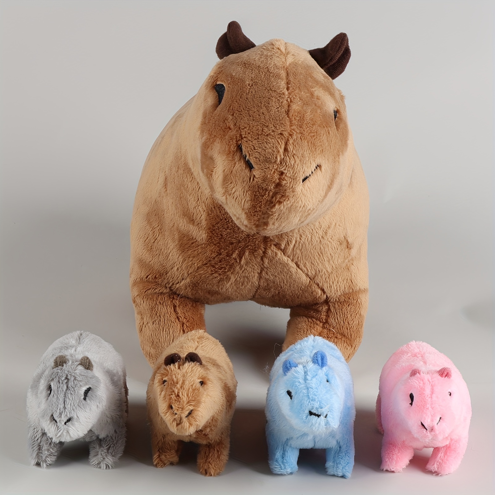 Simulation Capybara Peluche Toy,Rongeur réaliste 13 Capybara Animaux en  peluche,Animaux sauvages doux Ramper Capybara Jouets en peluche Cadeaux  pour les enfants