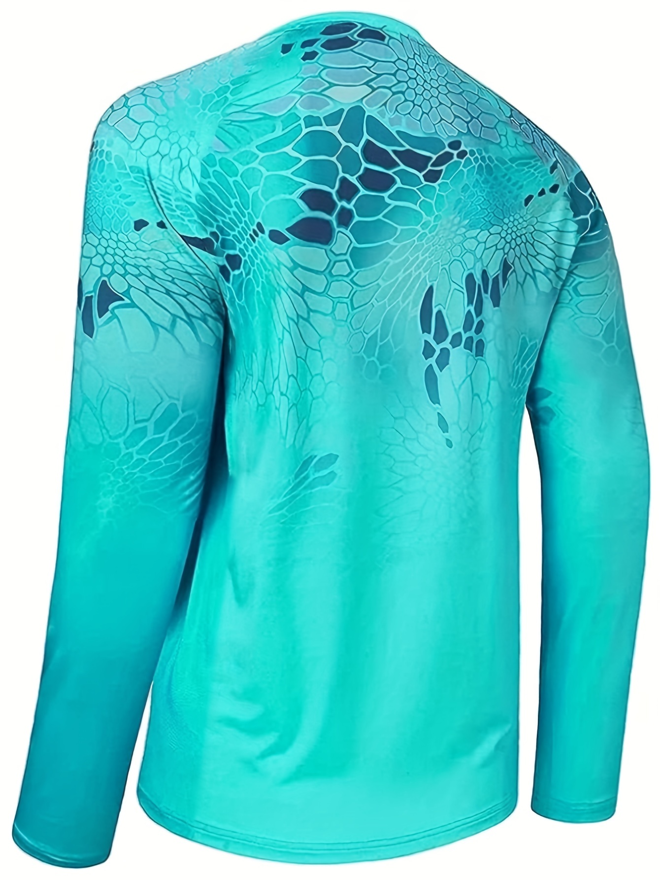 Men's Upf 50+ Sun Protection Shirt Snake Skin Print Quick - Temu Canada