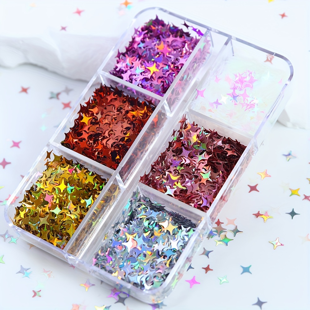 Holographic Glitter Sequins For Resin Mold Filler Laser Starry Chunky  Glitter Flakes Filling Epoxy Resin Silicone Mold Keychains Diy Resin  Shakers - Temu