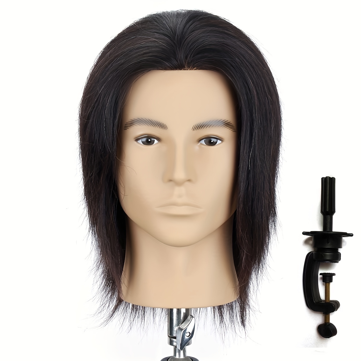 Premium Mannequin Head With Hair 75% Real Human Hair - Temu