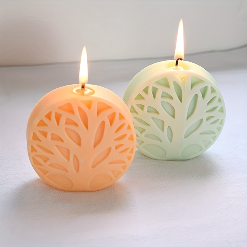 3D Simple Tree Of Life Candle Silicone Molds For Making Candle Resin Pillar  Aromatherapy Gypsum Candles Wax Soap Flower Clay Craft