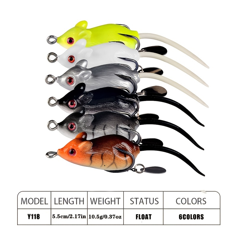 1Pcs/lot 3D Eyes Soft Mouse Bait Fishing Lure 5.5cm 10.5g Floating  Crankbait Artificial Bait Fishing tackle everything for fishi
