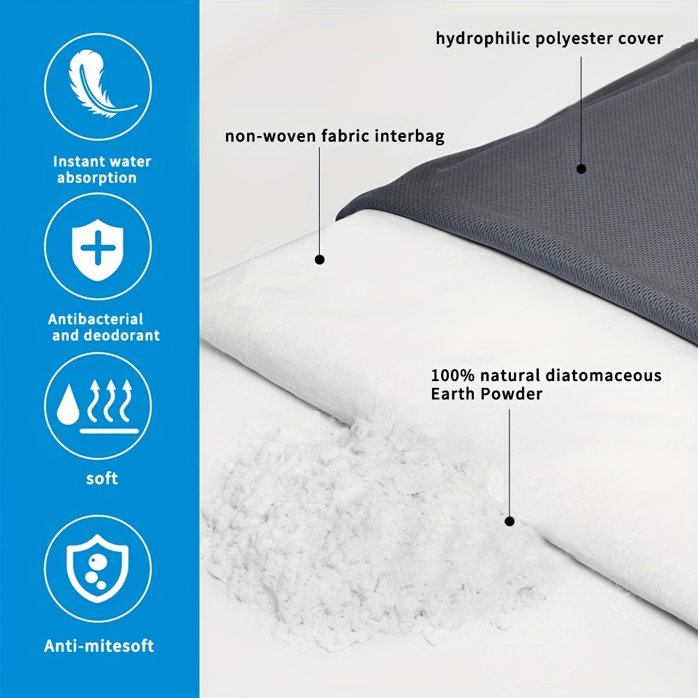 Non-Slip Antibacterial Diatomaceous Earth Absorbent Fast Drying