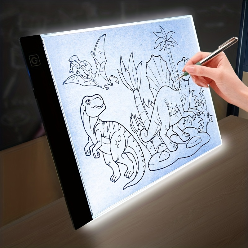 LED Electronic Whiteboard A4 light Pad Drawing Tablet Tracing Pad Sketch  Book Blank Canvas for Painting Watercolor Acrylic Paint