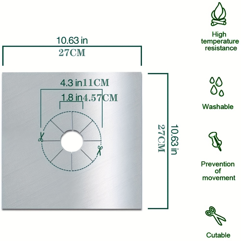 Gas Stove Burner Covers - Extra Thick Non Stick Reusable Stove Top Covers  for Gas Burners 