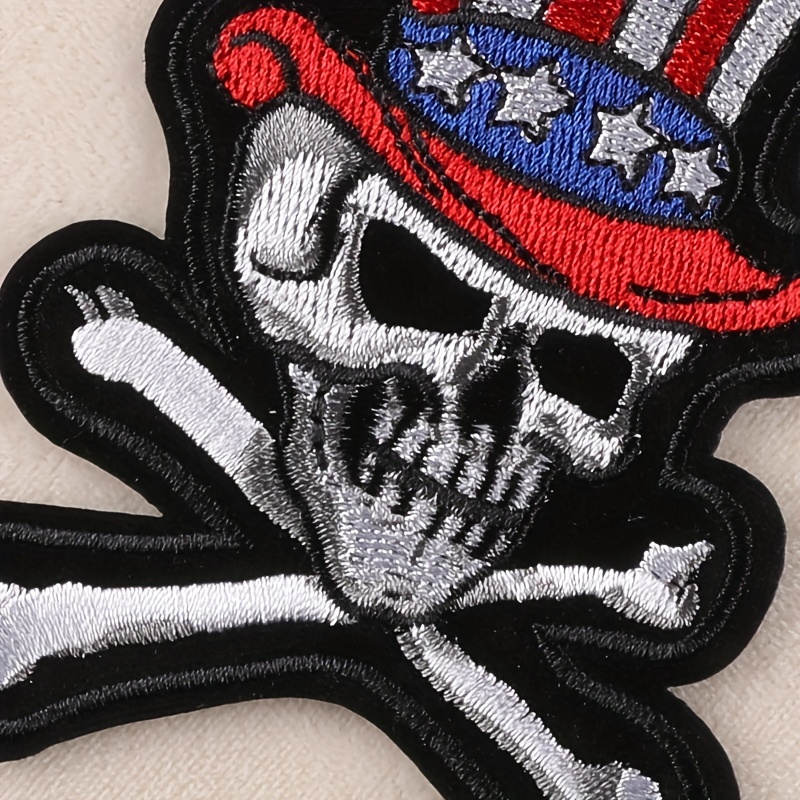 Boys Skull Embroidery DIY Patch Decorative Accessories for Clothes Backpack Hat
