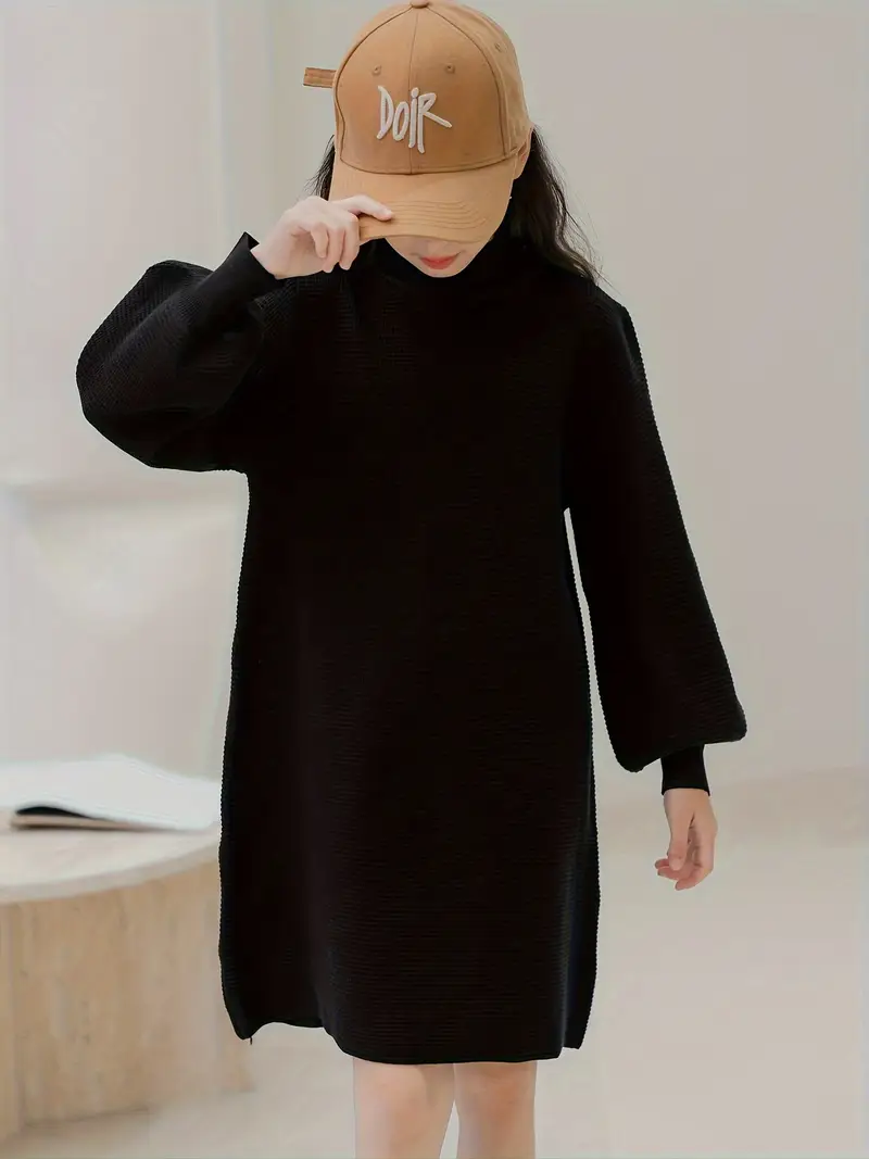 girls solid baggy knit dress straight leg thick knitted - Temu Georgia girls solid baggy knit dress straight leg thick knitted - Temu Georgia