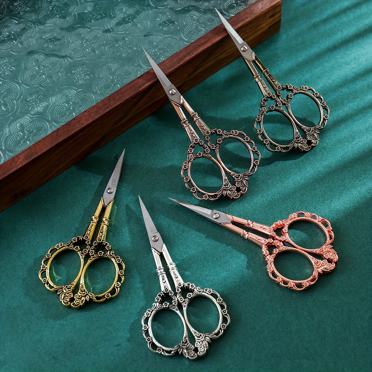 Stainless Steel Gilded Crane Scissors Vintage Craft Scissors - Temu