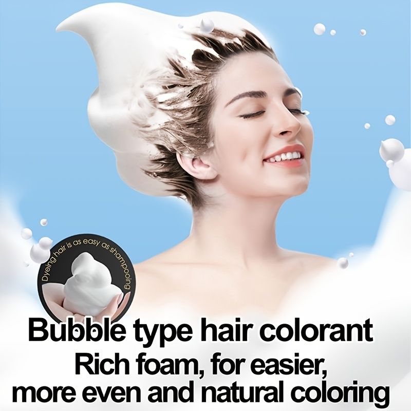 Bubble Dark Brown Hair Dye Shampoo Instant Natural Ingredients Hair Color  Shampoo For Men Women Home Use 25ml Dark Brown | Shop The Latest Trends |  Temu