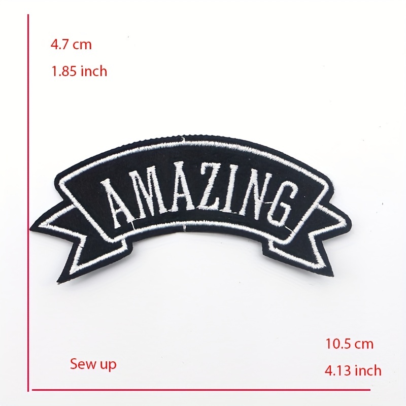 5Pcs Black patches for clothes Iron on patch embroidered applique