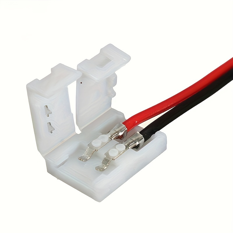 2 Pin Solderless Led Tape Connector Power Cord Connector - Temu