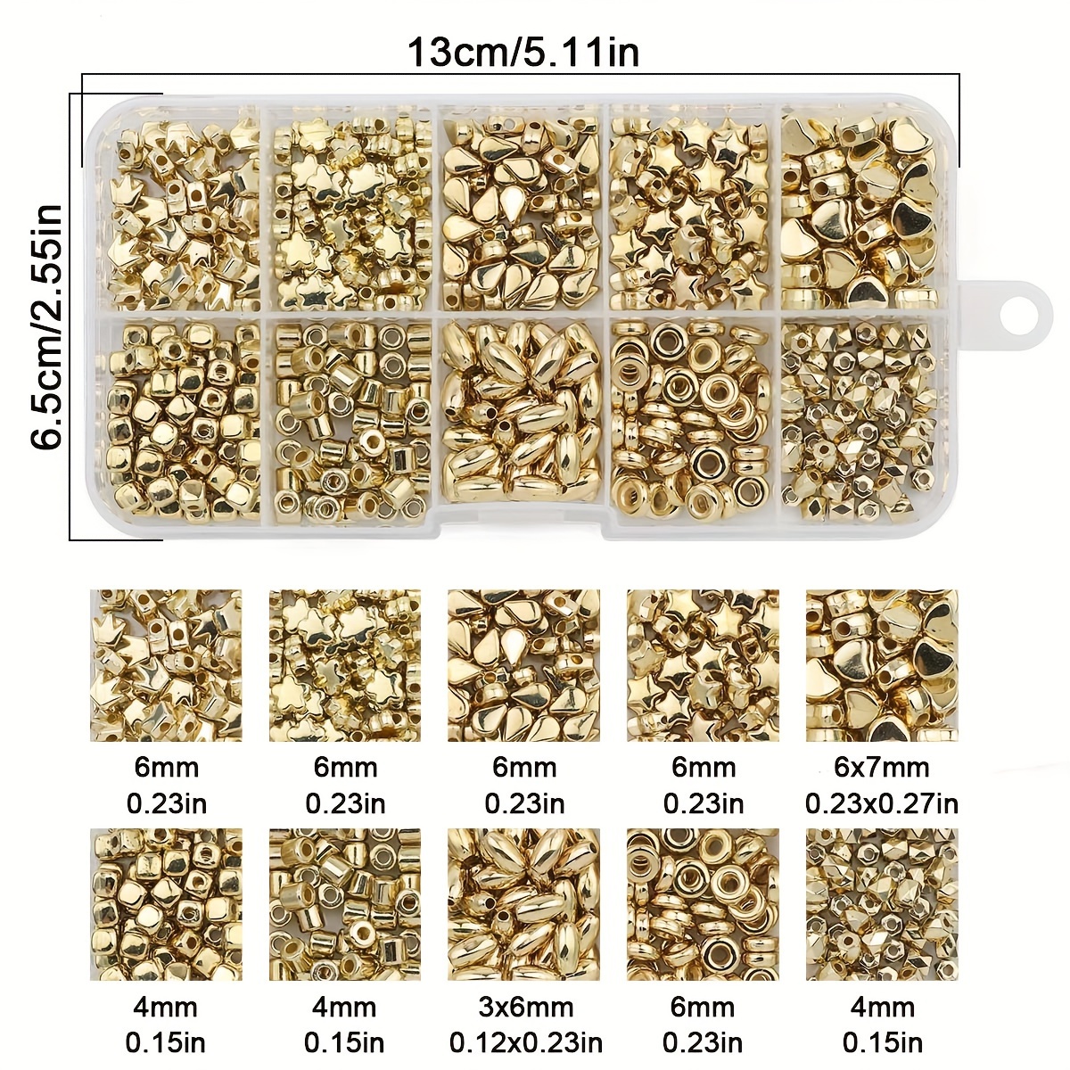 500pcs Plastic Star Drop Multi-angle Bead Pads Jewelry Accessory Set For Making Multifunctional Fun Unique Bracelets Necklaces Earrings Jewelry Christmas Thanksgiving New Year Easter Gifts