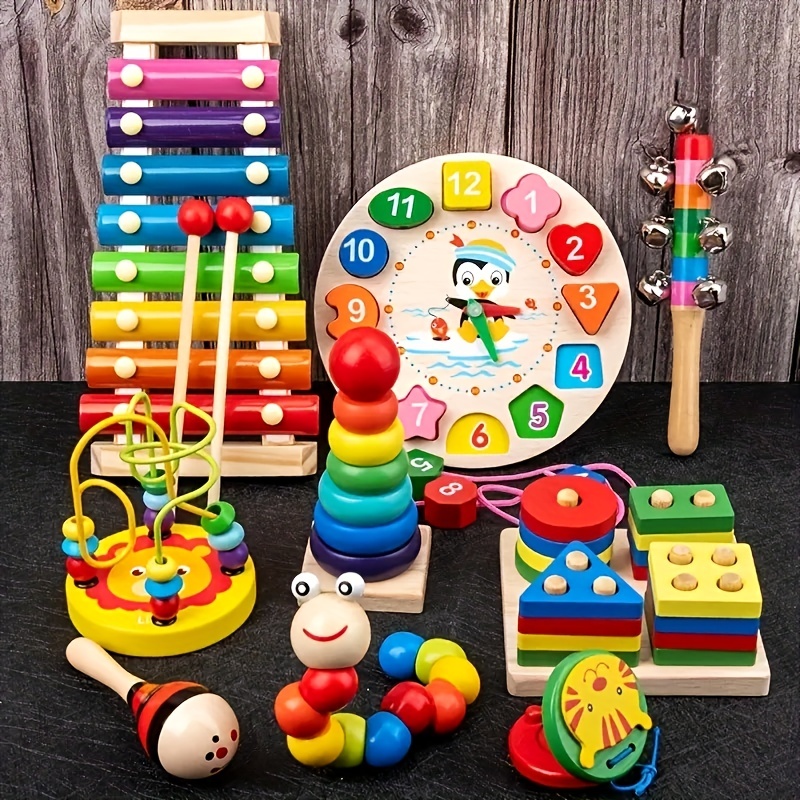 Montessori Baby Toys Development Toys For Children 1 2 3 Years Wooden  Puzzle Games Education Developing