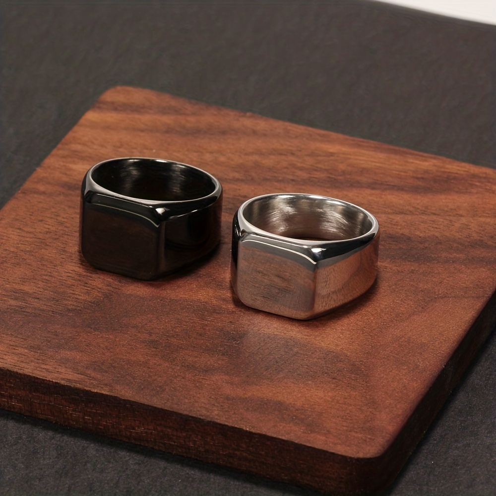 Titanium Steel Men's Personality Ring
