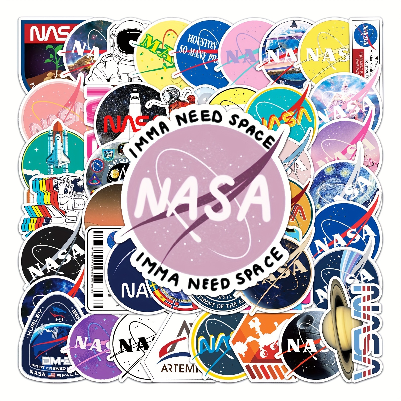 Nasa Sticker Space Sticker Nasa Logo Sticker Laptop Stickers Skateboard  Stickers Customizable Stickers Hydroflask NASA Sticker 