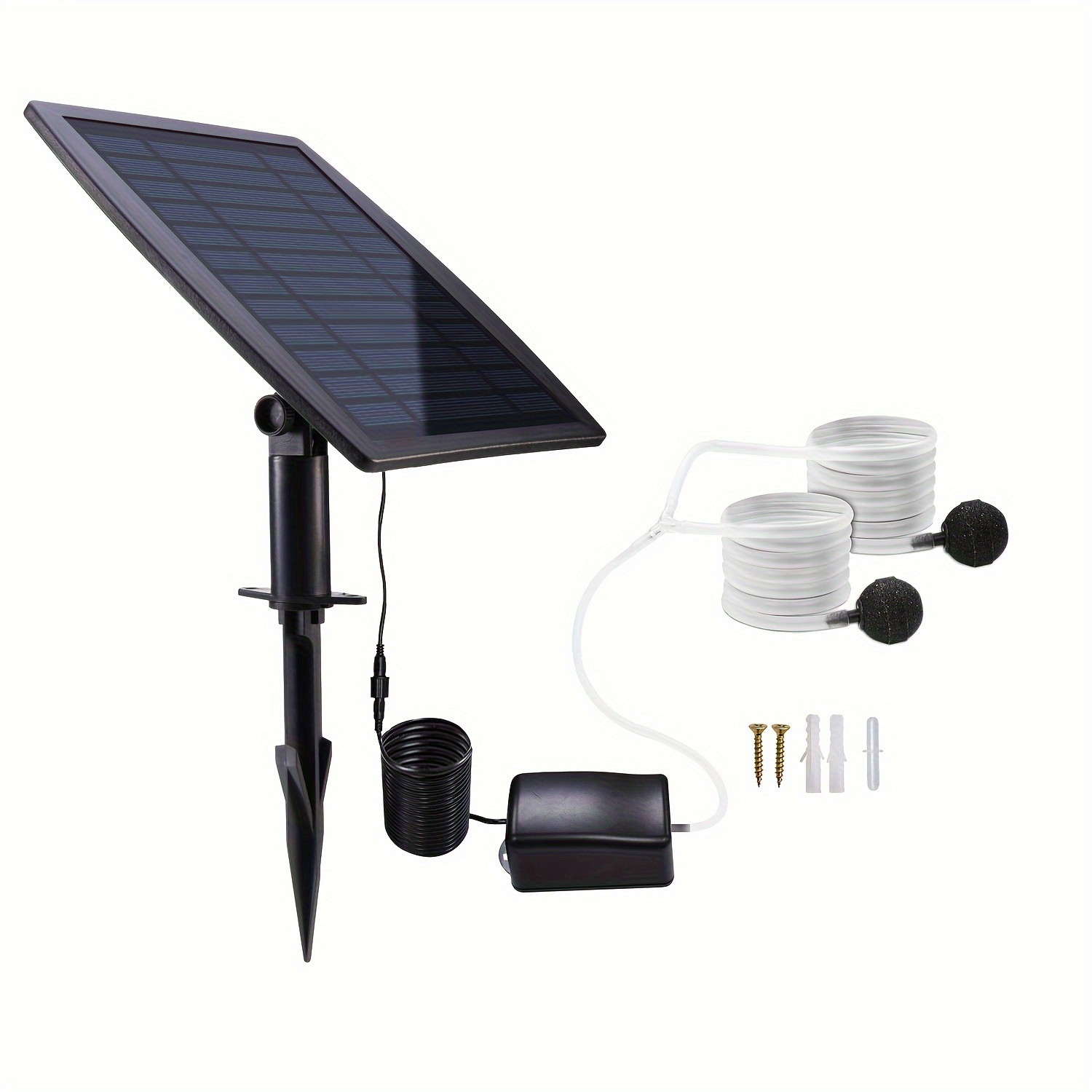  ANDARM Bomba de fuente de agua solar, bomba de agua solar de 30  W con panel solar, kit de bomba de agua para fuente de energía solar al  aire libre para