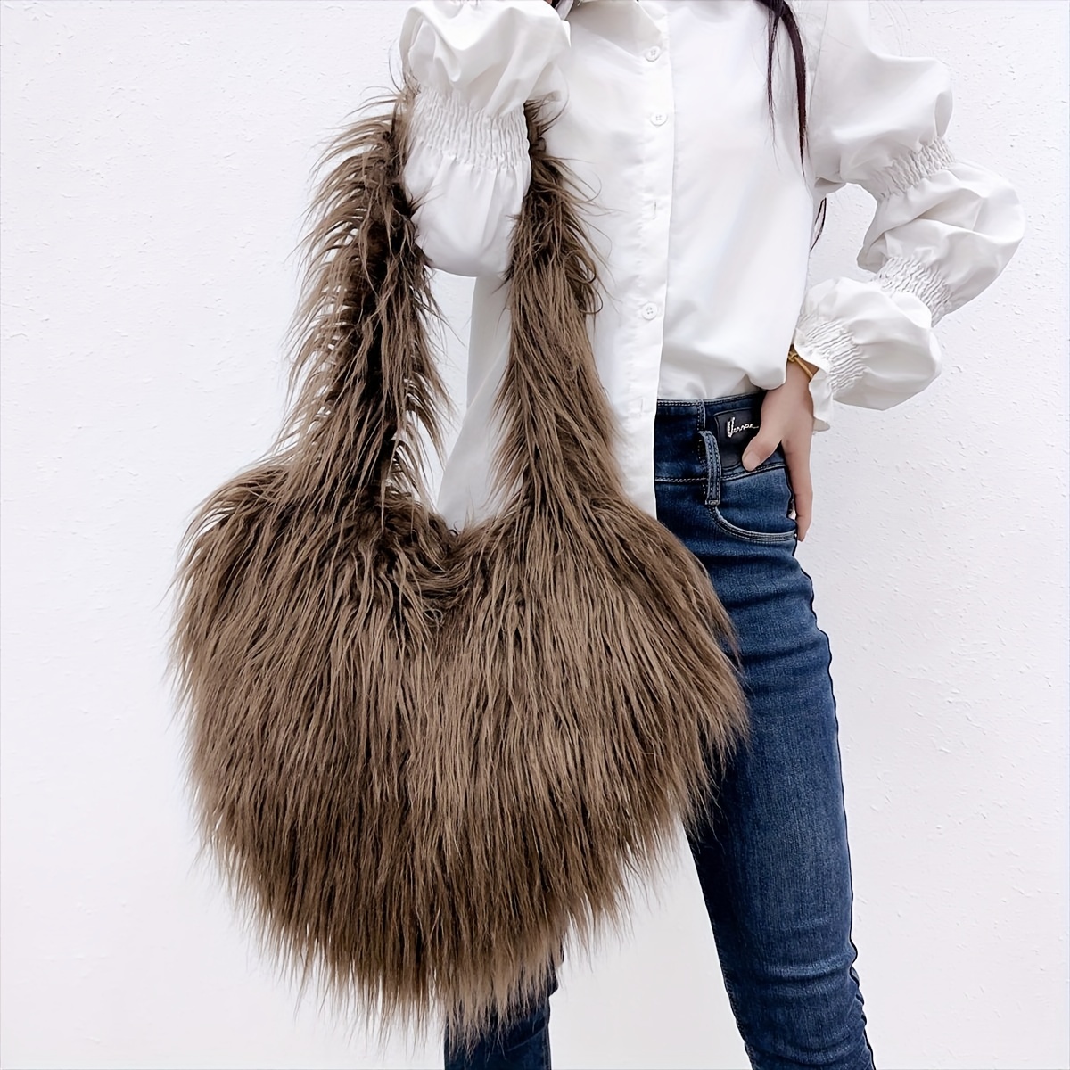  Y2K Bag Star Plush Fluffy Tote Bag for Girls Cute Star Y2K  Purse for Women Long Strap shoulder Bag Y2k(1) : Clothing, Shoes & Jewelry