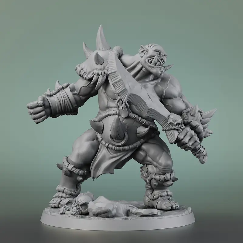 Ogre Miniature, Premium 3D Printed Fantasy Tabletop Miniatures 28mm  Miniature For Role Playing Games