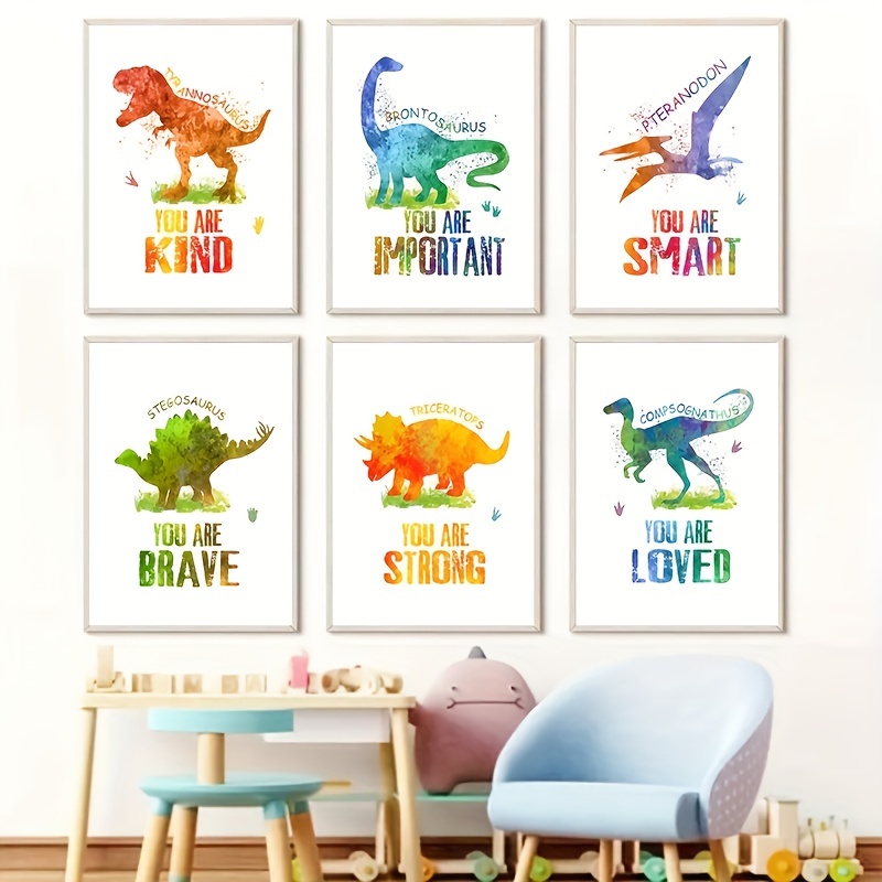 Jurassic Park Dinosaurs Wall Mural Stencils for Kids Room or Nursery