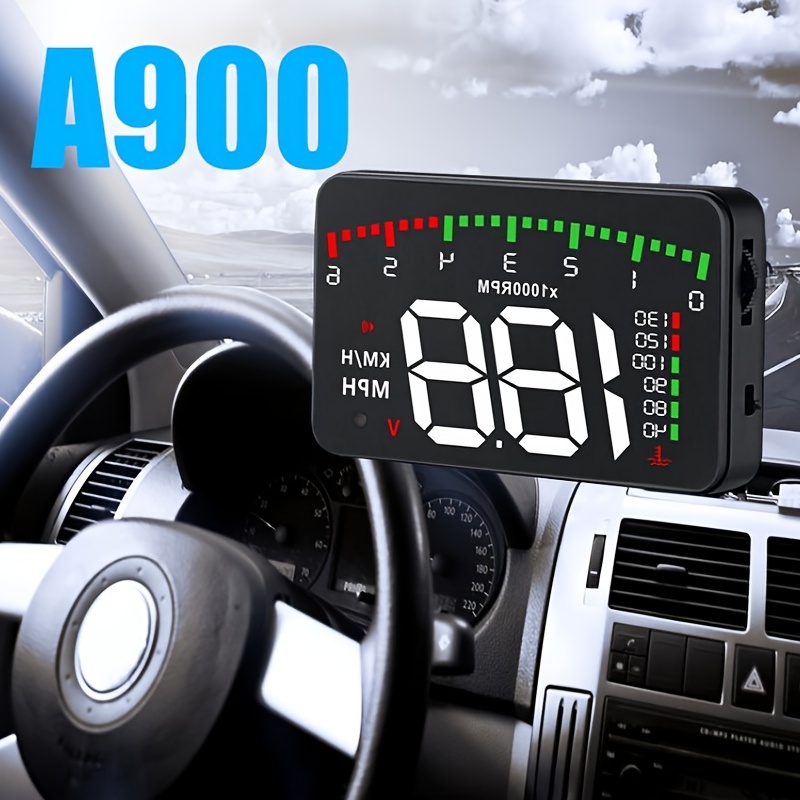 F4 Obd2 System Hud Car Head-up Reflection Display Driving Computer Plug-and- play Speed Mileage Overspeed Water Temperature - Temu United Arab Emirates