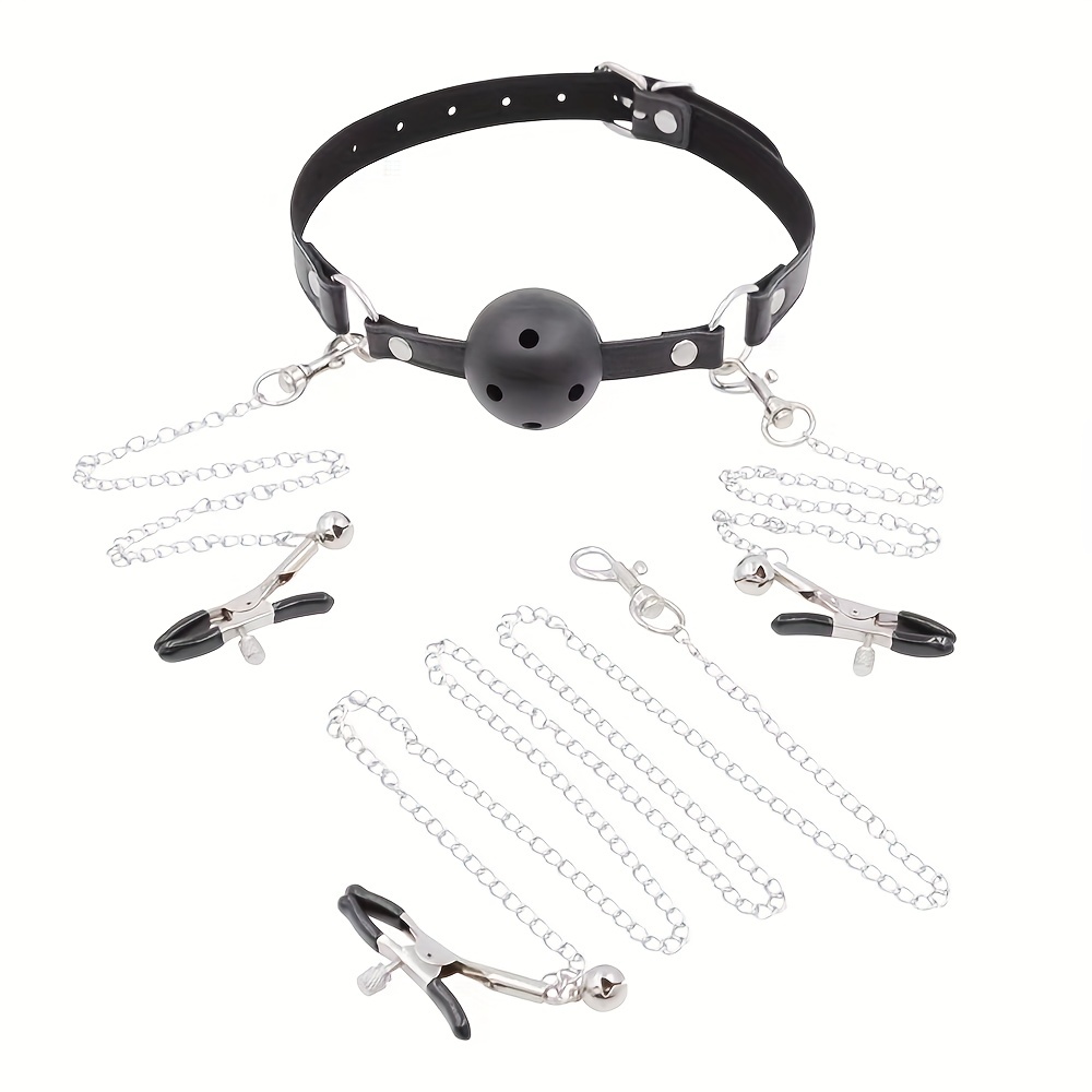  Nipple Clamps, Adjustable Metal Breast Clip with Chain and Flat  Clip Head Bondage Restraints Fantasy SM Sex Toys for Women : Health &  Household