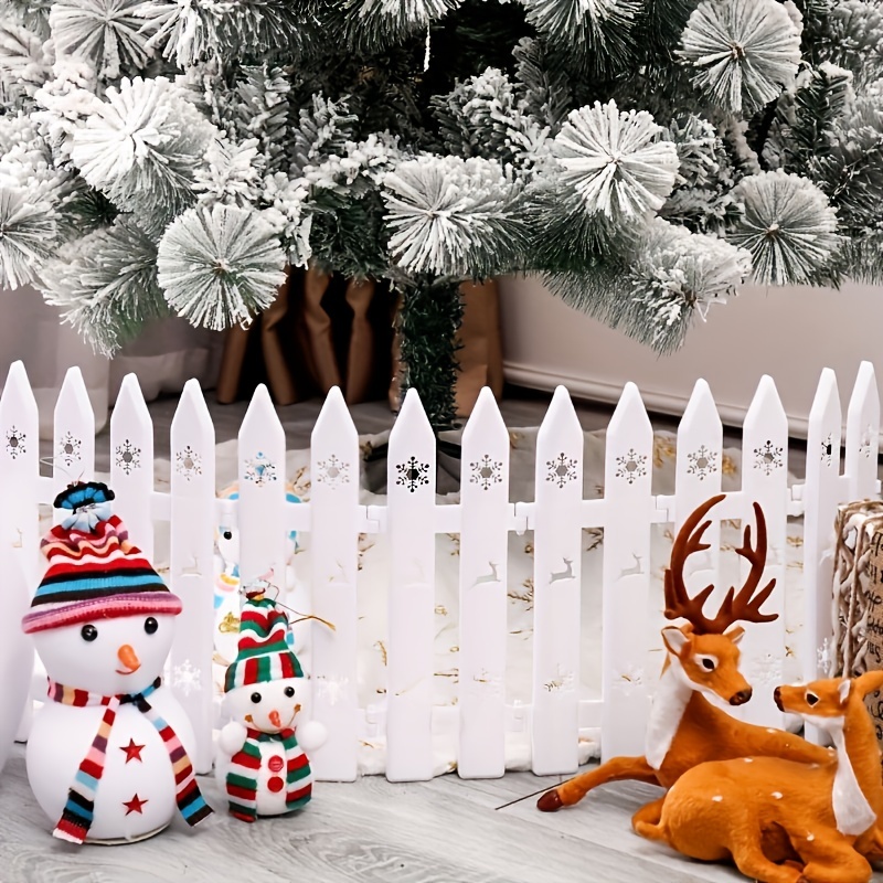 Clôture décorative en plastique rouge pour sapin de Noël – Clôture d'arbre  de Noël miniature – Décoration de sapin de Noël, décoration de fête de  mariage : : Maison
