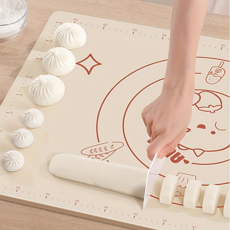 1pc Silicone Baking Mat Kneading Dough Mat Easy-to-store Thinly Silicone  Baking Mat Kneading Dough Mat With Scale Size For Pastry Pizza Cake Rolling  Dough Non Stick Tablemat Sheet Kitchen Mat