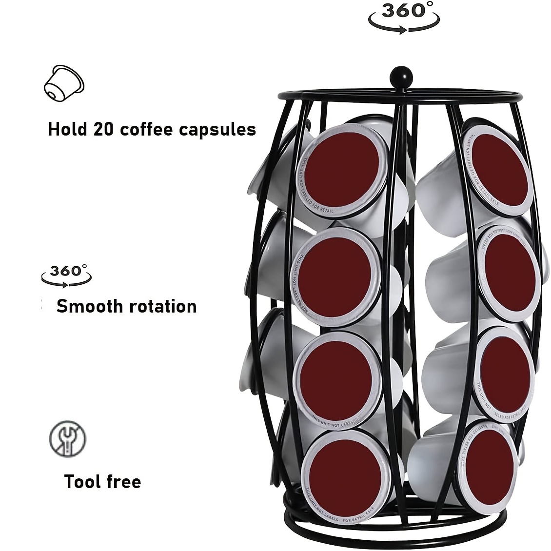 Coffee Pod Holder Rotatable Vertuo Line Coffee Capsule Pods - Temu