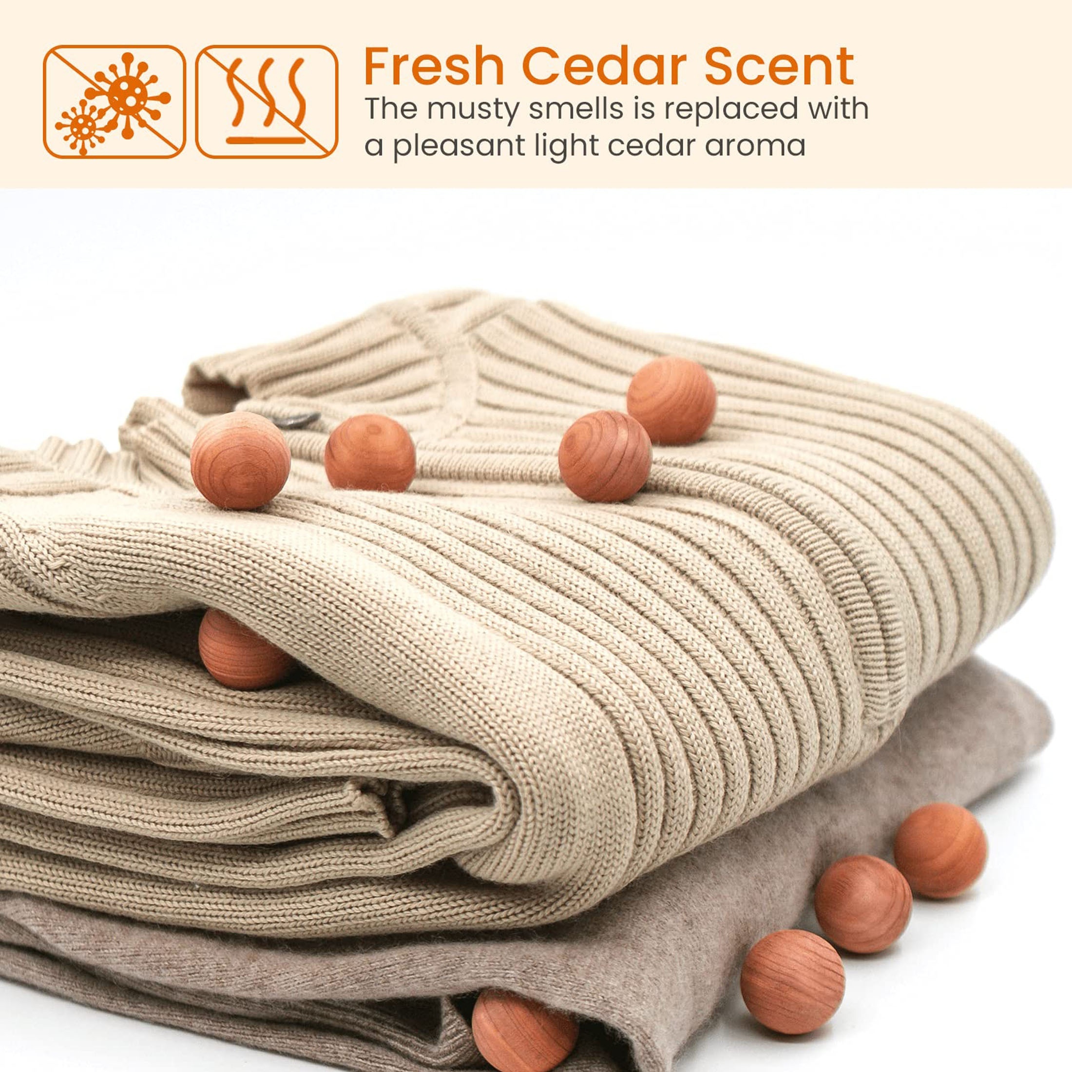 Cedar Hang Up Balls Fresh Scent Clothes Shoes Garment Closet