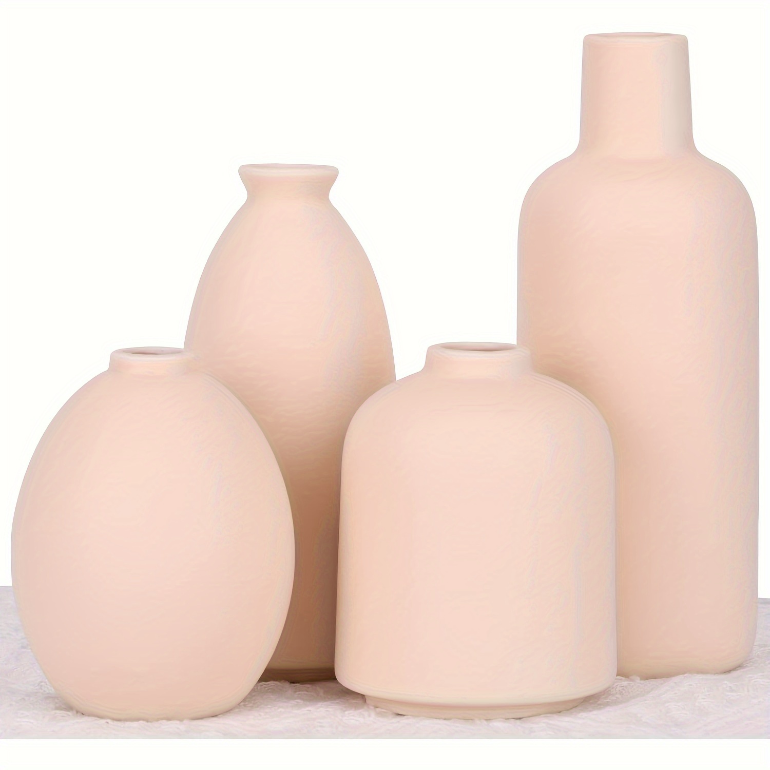 3-pack Mini Stoneware Vases - Light beige - Home All