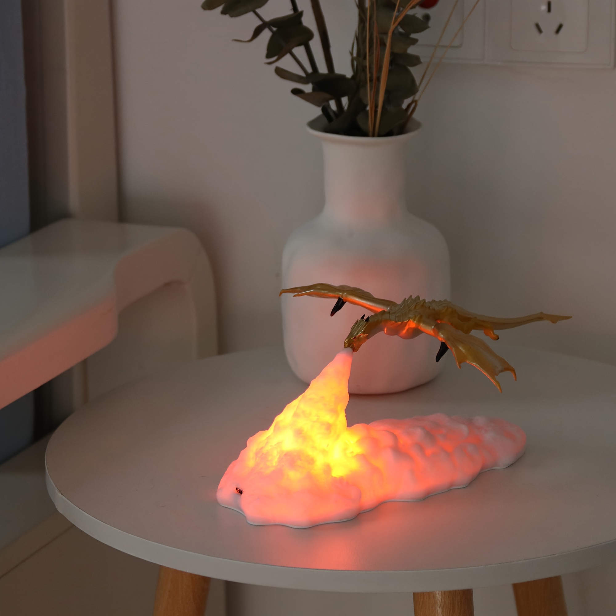 Lampe LED en forme de fusée de Dragon, impression 3D, feu, glace,  décoration de maison, chambre à coucher, ornement de bureau, Rechargeable,  cadeau de nuit - AliExpress