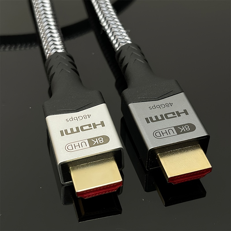 2.1v Gray Oxygen free Copper Tv Projector Cable 8k High - Temu