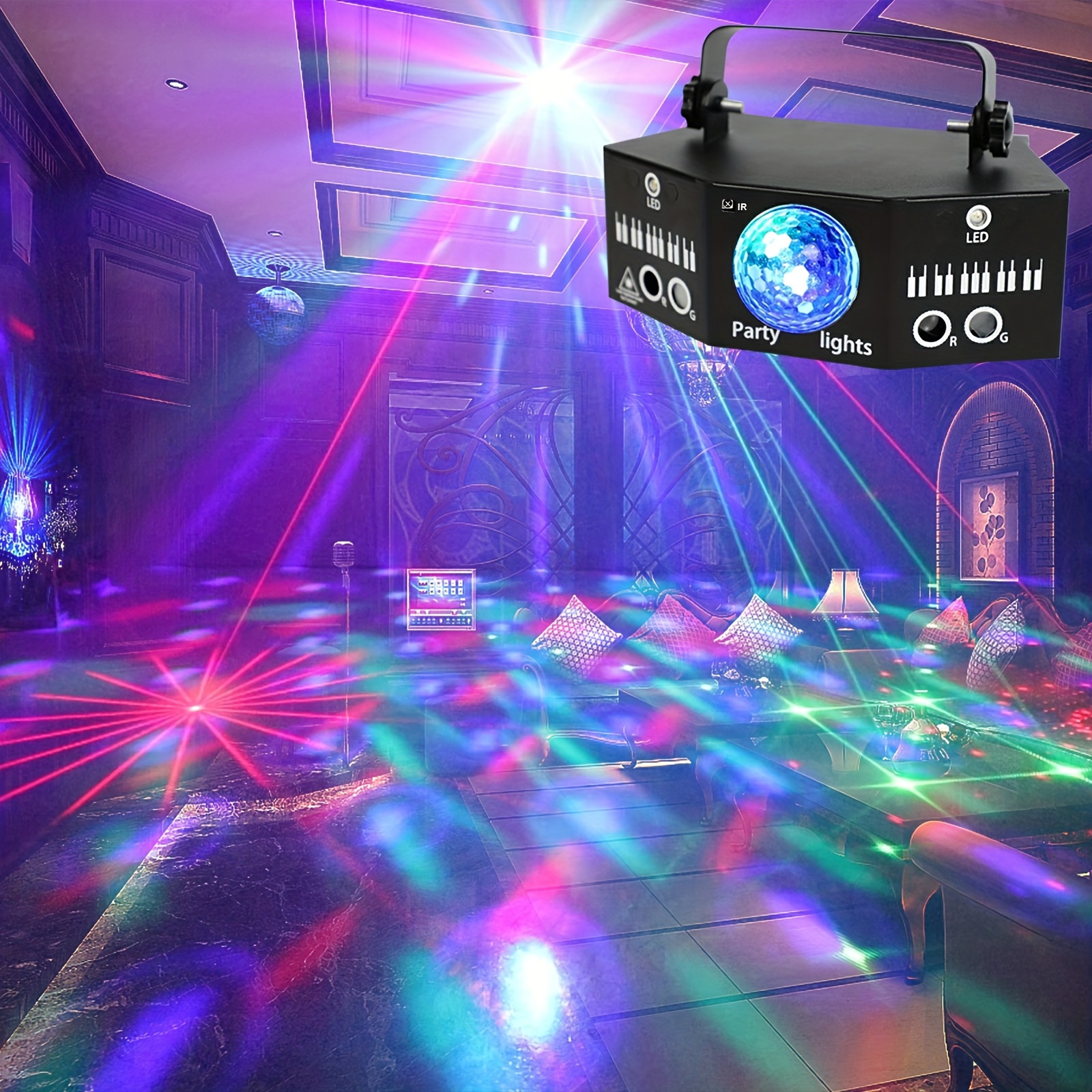 Party Lights + Disco Ball Lights 1 Dj Stage Strobe Lighting - Temu